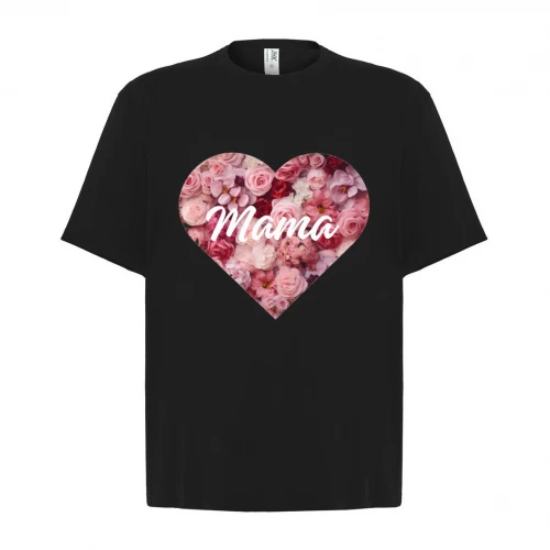 Koszulka CZ NADRUK BH K055 - Mama (serce z kwiatów)