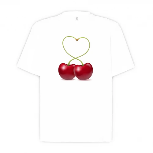 Koszulka B NADRUK BH K056 - Wiśnie (serce)